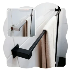 Toalheiro Inox 304 - 50cm Polido Ou Preto Fosco